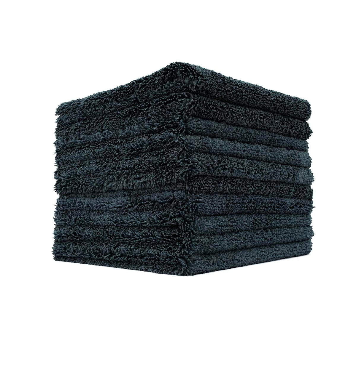 Professional Edgeless Dual-Pile Plush Microfiber Towels Black Thumbnail